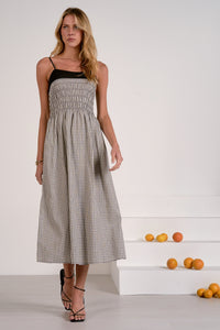 white and black gingham dress Black/White Gingham Maxi Dress – Mod and Proper