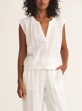 Load image into Gallery viewer, Z Supply White Cliffside V-Neck Airy Top