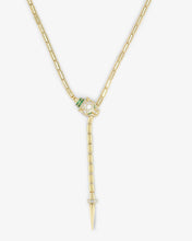 Load image into Gallery viewer, Melinda Maria Gold Jaguar Bolo Lariat Necklace