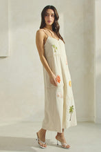 Load image into Gallery viewer, Sand Tropical Embroidered Slvls Maxi Dress