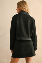 Load image into Gallery viewer, Black Suede/Leather Contrasted Skirt
