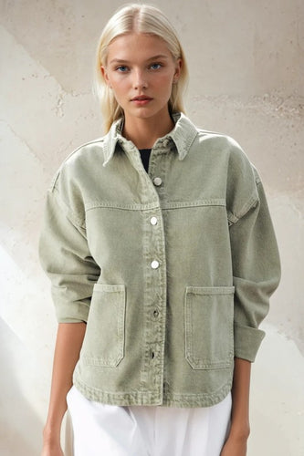 Sage Denim Short Length Jacket
