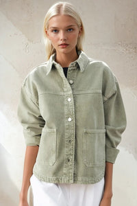 Sage Denim Short Length Jacket