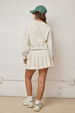 Load image into Gallery viewer, White Melange Knit Sweater Top + Skirt Set