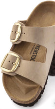 Load image into Gallery viewer, Birkenstock Arizona Big Buckle Nubuck Leather Sandcastle