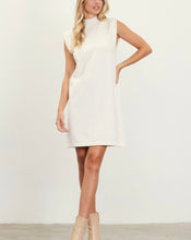 Load image into Gallery viewer, Cream Mock Neck Slvls Knit Dress