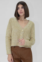 Load image into Gallery viewer, Gold Sparkly Gold Button Sweater