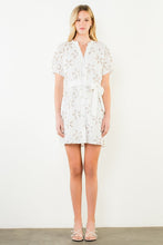 Load image into Gallery viewer, Cream Embroidered Belted Dress (THML)