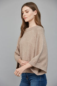 Soft Mocha Raglan Slv Crew Neck Sweater