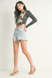 JP Light Denim Non Stretch Aline Short