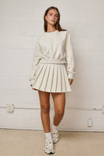 Load image into Gallery viewer, White Melange Knit Sweater Top + Skirt Set