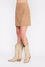 Load image into Gallery viewer, Camel Leather Skirt