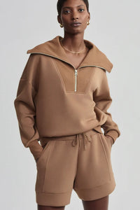 Varley Catherine Half Zip Sweat-Golden Bronze