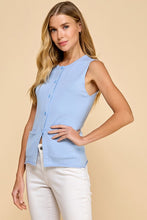 Load image into Gallery viewer, Baby Blue Knit Button Down Vest