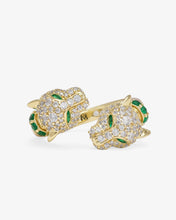 Load image into Gallery viewer, Melinda Maria Gold Jaguar Pave Ring
