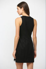 Load image into Gallery viewer, Black Embroidered Linen Slvls Dress