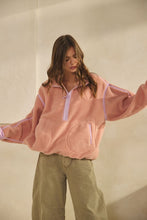 Load image into Gallery viewer, Mauve/Lt. Pink Fleece Zipper Pullover
