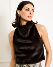 Load image into Gallery viewer, Dark Brown Faux Fur Top