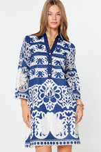 Load image into Gallery viewer, Deep Cobalt Embroidered SS Dress