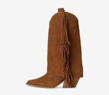 Load image into Gallery viewer, MIA Tan Suede Fringe Boot