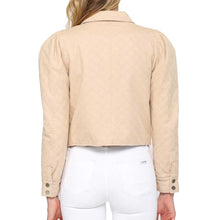 Load image into Gallery viewer, Taupe Puff Slv Quilted Jacket