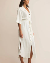 Load image into Gallery viewer, Z Supply White Brise Linen Midi Dress