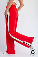 Load image into Gallery viewer, Red Soft Side Striped Track Pant