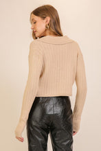 Load image into Gallery viewer, Natural Tie Frnt Cropped Sweater