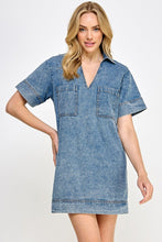 Load image into Gallery viewer, Blue Denim SS Mini Dress