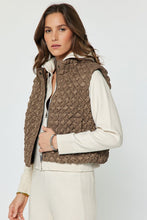 Load image into Gallery viewer, Mocha Cropped Quilting Vest