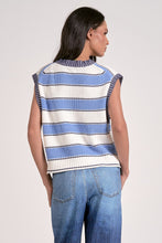 Load image into Gallery viewer, Light Blue Striped V-Neck Sweater Vest