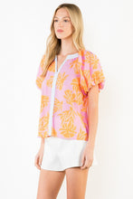 Load image into Gallery viewer, Pink Puff Slv Floral Pattern Top (THML)