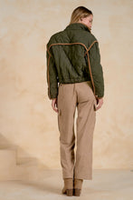 Load image into Gallery viewer, Olive Corduroy Trim Jacket