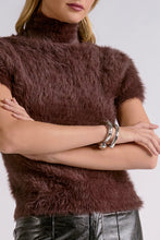 Load image into Gallery viewer, Espresso Fuzzy SS Sweater
