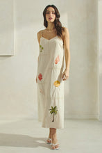 Load image into Gallery viewer, Sand Tropical Embroidered Slvls Maxi Dress