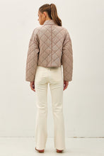 Load image into Gallery viewer, Washed Quilted Cropped Jacket Mauve
