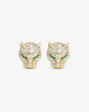 Load image into Gallery viewer, Melinda Maria Gold Jaguar Pave Studs