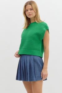 Knitted SS Top Green