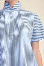 Load image into Gallery viewer, Blue Striped Button Down Shirt
