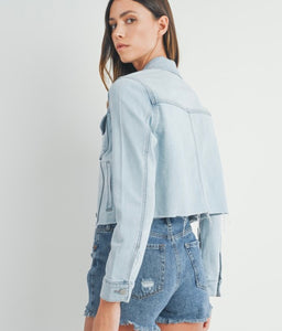 JP Light Denim Fray Jacket