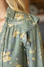 Load image into Gallery viewer, Sage Tassel LS Printed Blouse