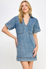 Load image into Gallery viewer, Blue Denim SS Mini Dress