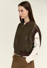 Load image into Gallery viewer, Bark Brown Leather Zip Up Vest
