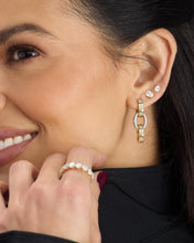 Load image into Gallery viewer, Melinda Maria Ashley Chain Convertible Earring-Gold Mix White