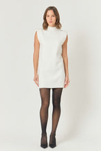 Load image into Gallery viewer, Ivory Mock Neck Slvls Knit Dress