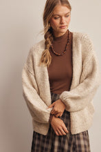 Load image into Gallery viewer, Oatmeal Cozy Balloon Slv Cardigan