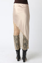 Load image into Gallery viewer, Champagne Satin/Lace Asymmetric Skirt