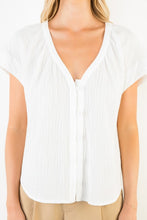 Load image into Gallery viewer, White SS Gauze Top w/ Buttons (THML)