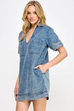 Load image into Gallery viewer, Blue Denim SS Mini Dress