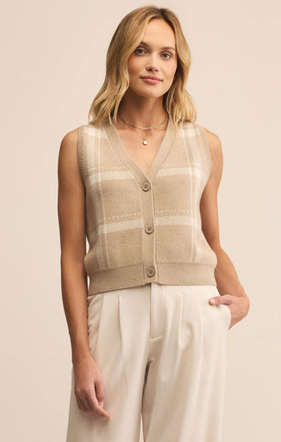 Z Supply Crystal Oliver Plaid Sweater Vest